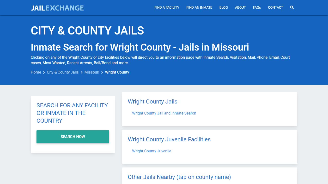 Inmate Search for Wright County | Jails in Missouri - Jail Exchange